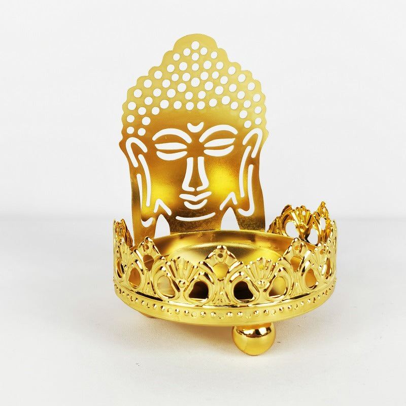 Photophore Bouddha en métal