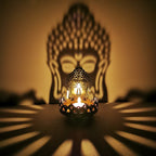 Photophore Bouddha en métal
