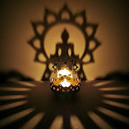 Photophore Bouddha en métal