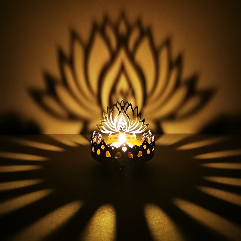 Photophore Bouddha en métal