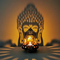 Photophore Bouddha en métal