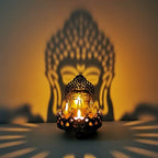 Photophore Bouddha en métal