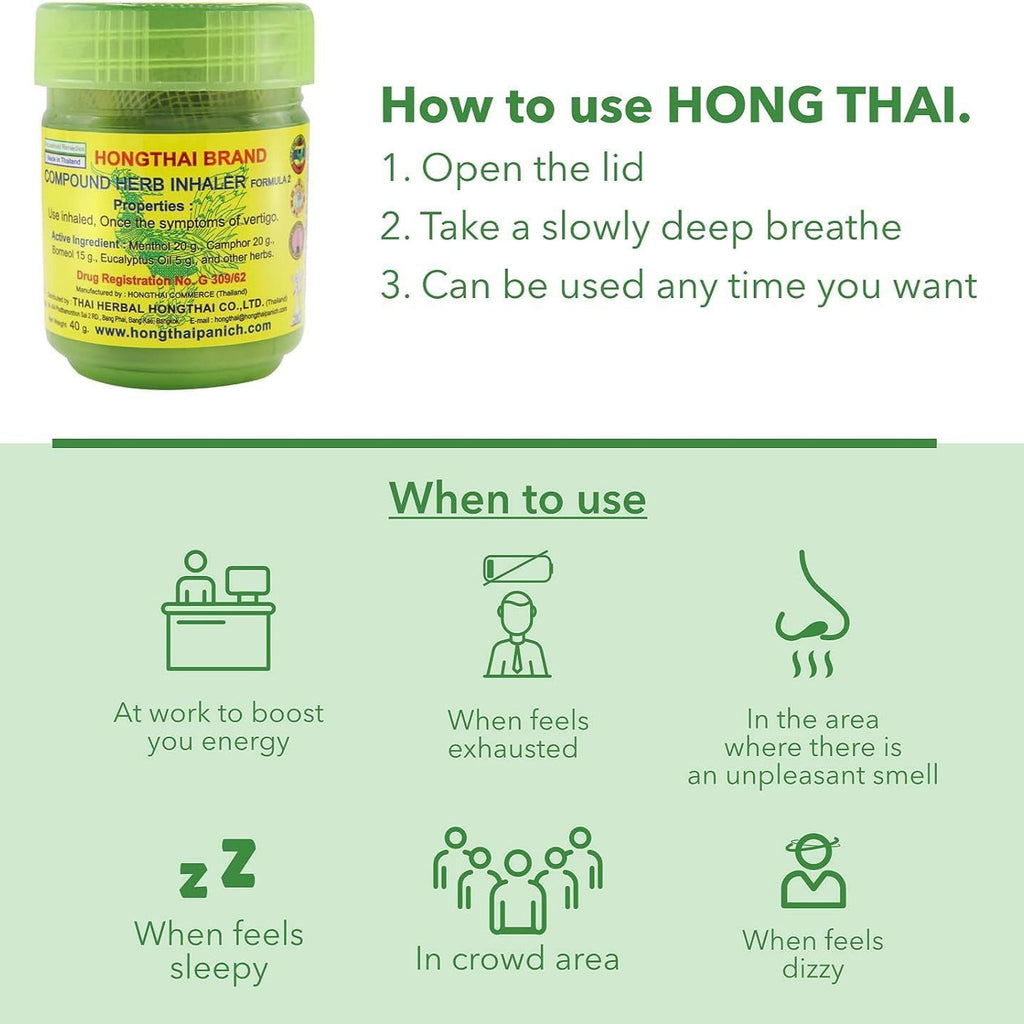 Inhalateur nasal Thaî rafraichissant