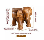 Tabouret Eléphant Thaï en bois massif