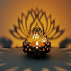 Photophore Bouddha en métal