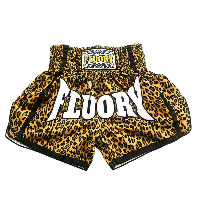 Short de boxe FLUORY motif léopard