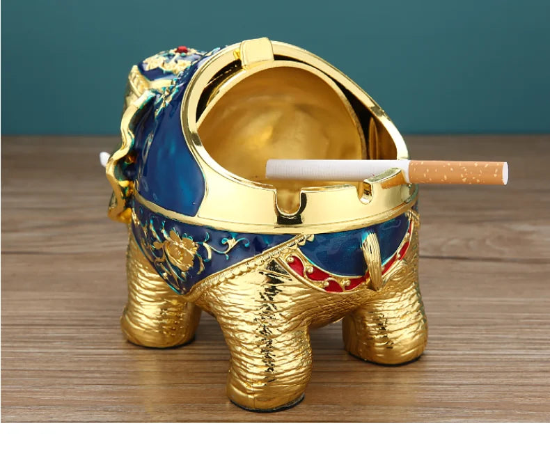 Eléphant Porte-Bonheur ThaÏlandais Cendrier Décoratif de luxe pour Maison ou Bureau
