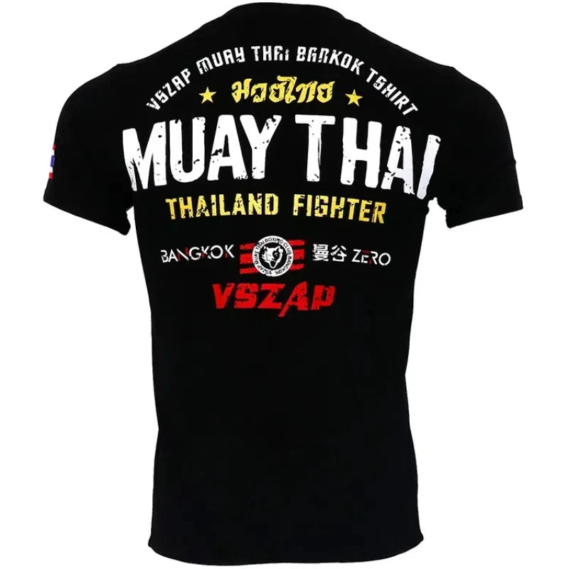 T-shirt Muay Thaï VSZAP Thailand Fighter Noir Rouge