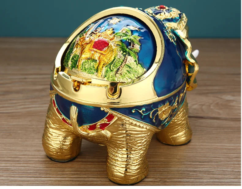 Eléphant Porte-Bonheur ThaÏlandais Cendrier Décoratif de luxe pour Maison ou Bureau