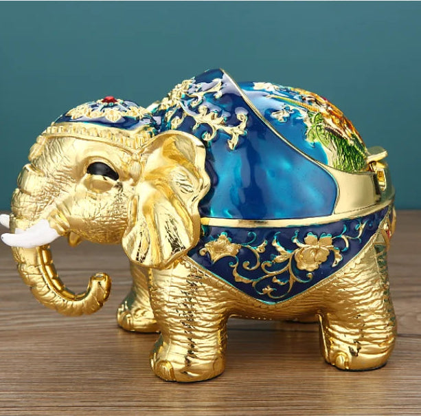 Eléphant Porte-Bonheur ThaÏlandais Cendrier Décoratif de luxe pour Maison ou Bureau