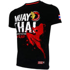 T-shirt Muay Thaï VSZAP Thailand Fighter Noir Rouge