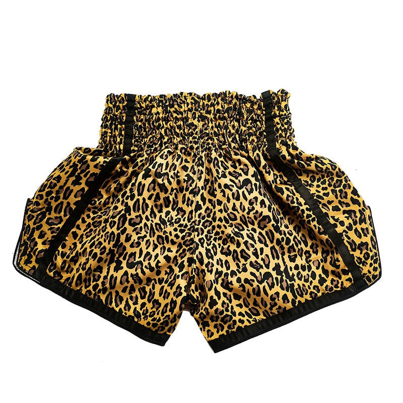 Short de boxe FLUORY motif léopard