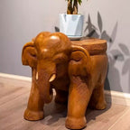 Tabouret Eléphant Thaï en bois massif